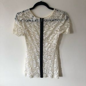 Sheer lace tee (2/$25 bundle)